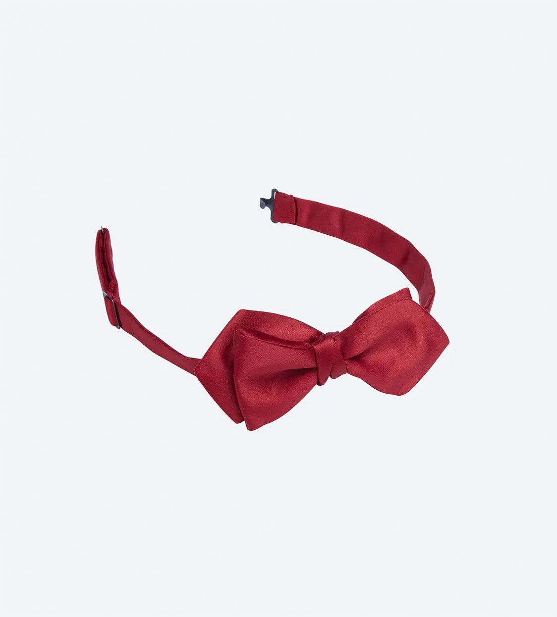 Dark Red Satin Bow Tie