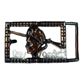 Davy Crockett Copper Western Belt Buckle