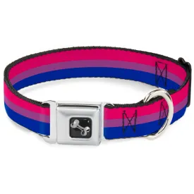 Dog Bone Seatbelt Buckle Collar - Flag Bisexual Pink/Purple/Blue by Buckle-Down