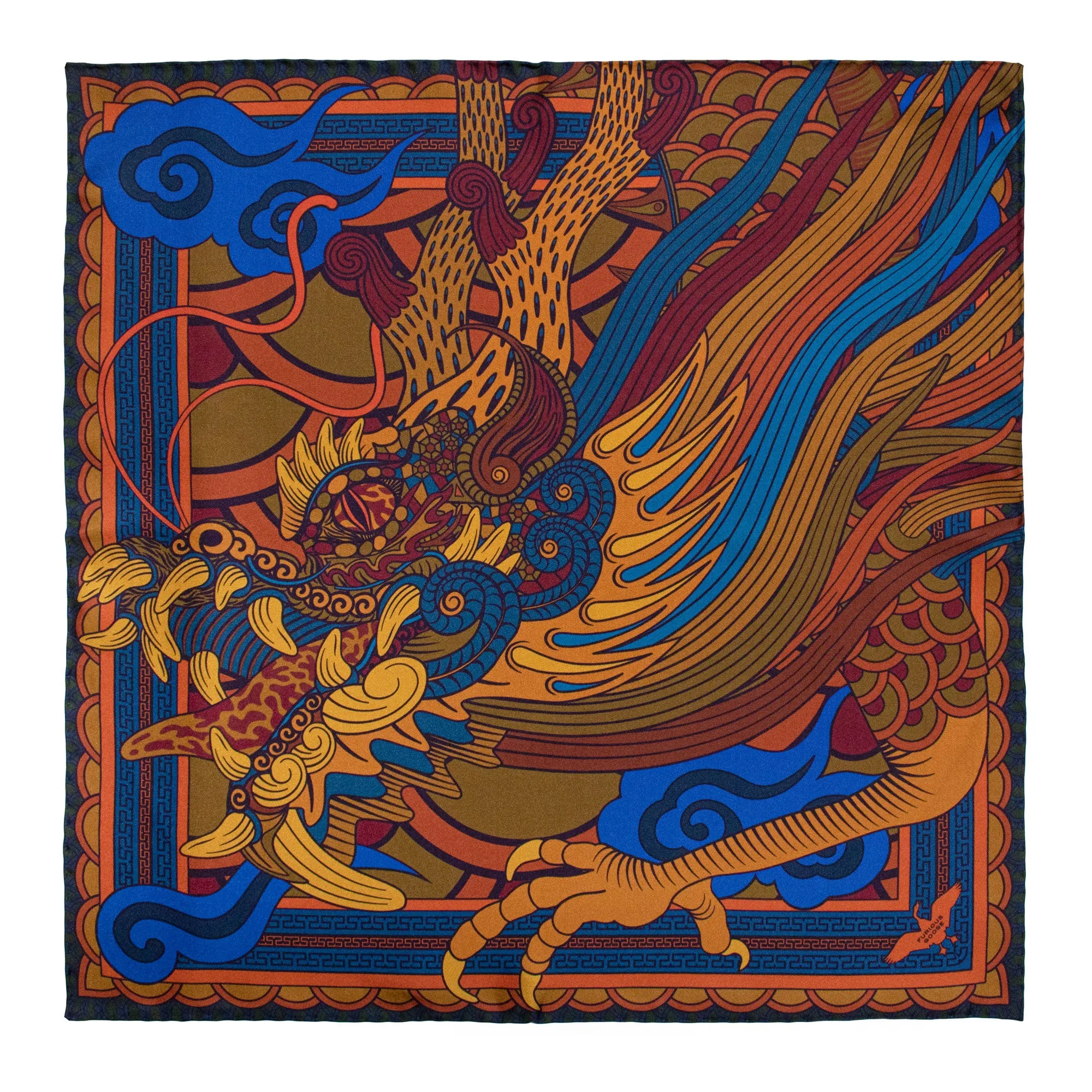 Dragon Square, Oriental Viribus – Silk Pocket Square