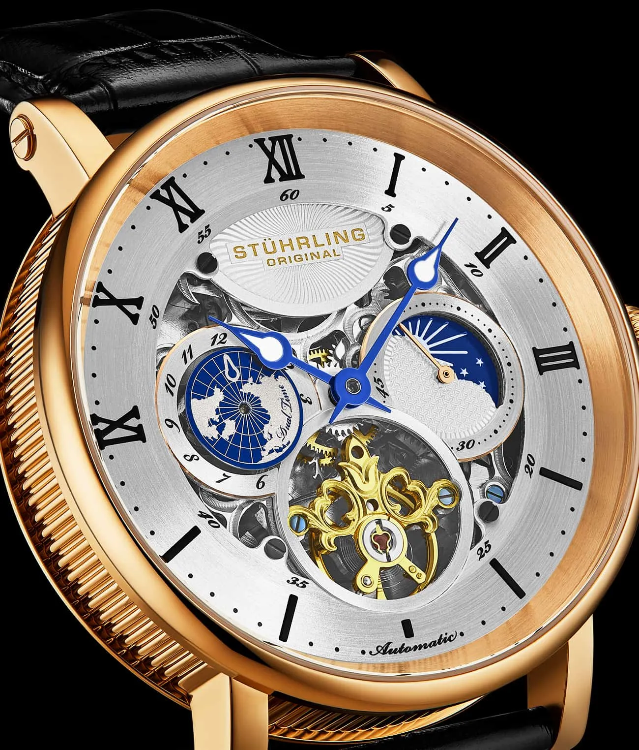 Dual Time Automatic Majestic 47mm Skeleton