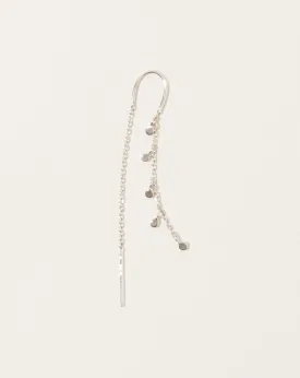 Fairy Bead Thread Through Earring in Silver