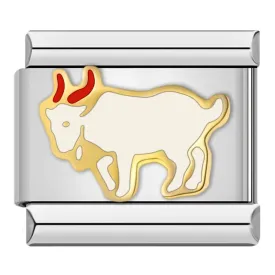 Goat, on silver