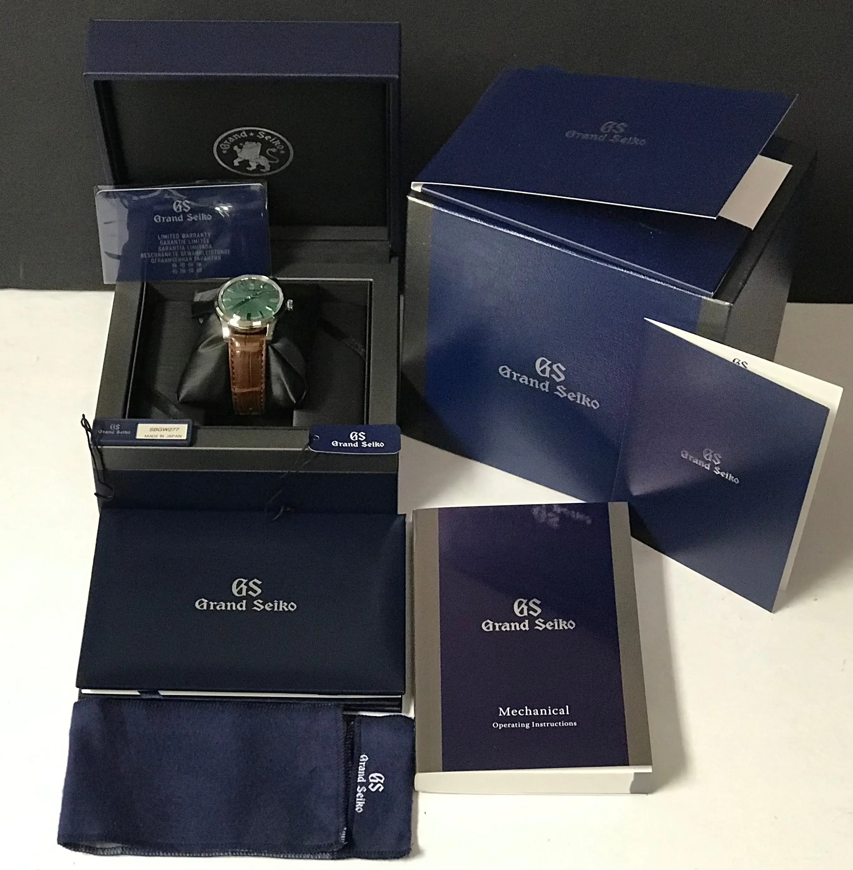 Grand Seiko Elegance Collection L.E 140pcs SBGW277 Green Dial Manual Wind Men's Watch