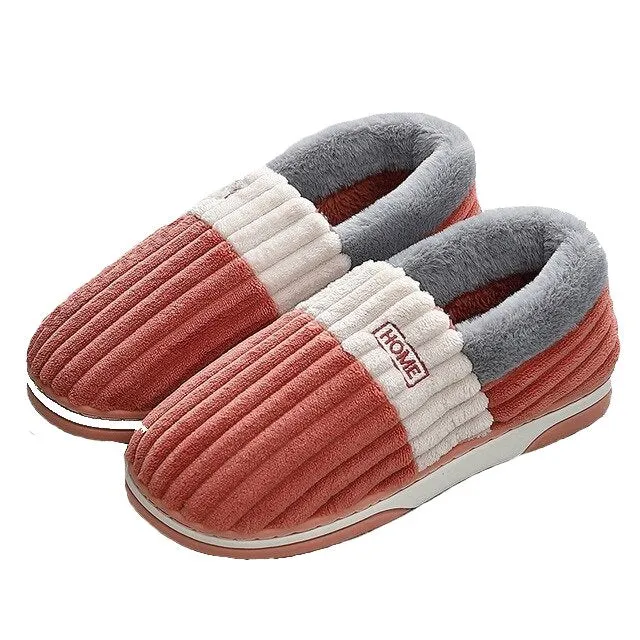 Groovywish Men Back Wrap Slippers Washable Winter Shoes