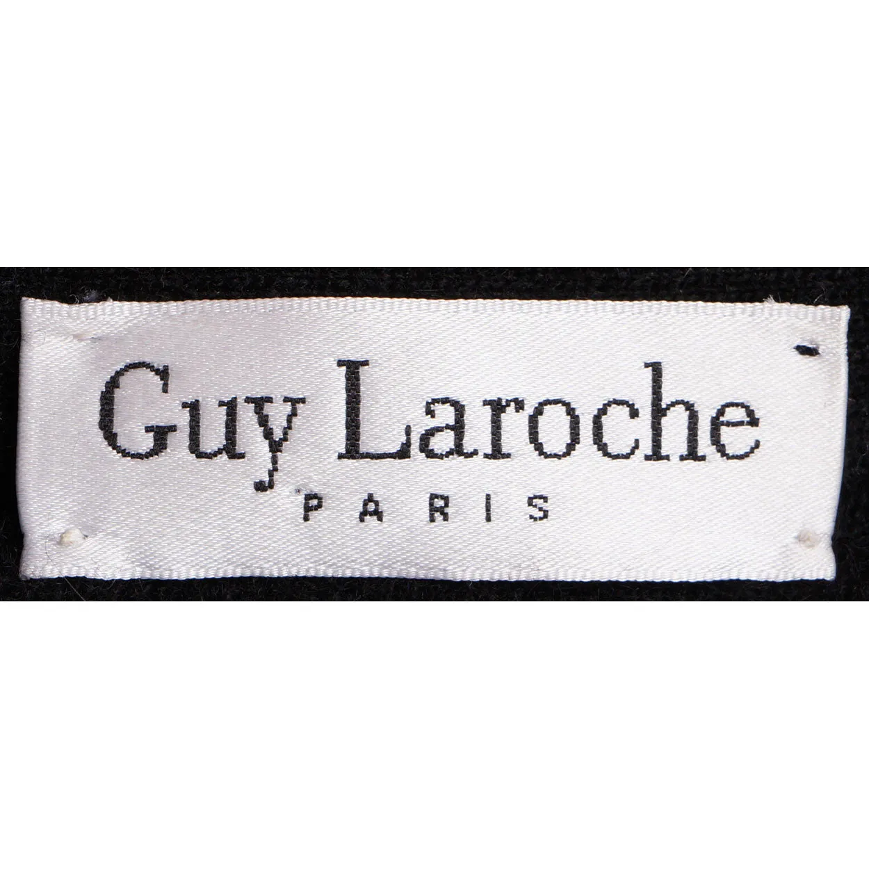 Guy Laroche Paris Sweater Black Wool &amp; Angora Blend Ladies Size S