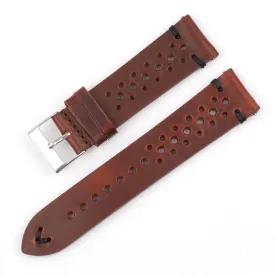 Hubert Handmade Italian Leather Rally Watch Strap With Tang Buckle