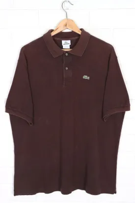 LACOSTE Chocolate Brown Classic Polo Shirt (XL)