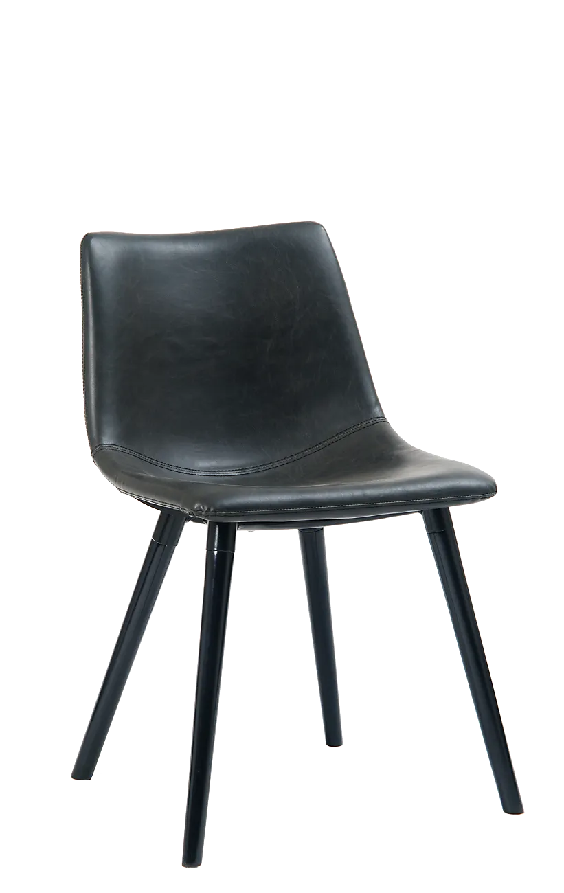 Leopoldo Upholstered Brown Leatherette Side Chair