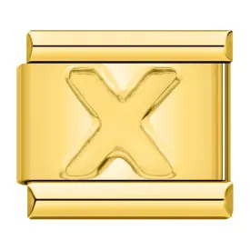 Letter X in Gold, on Gold