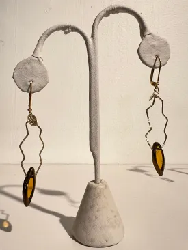 Lightening Earrings - Brown