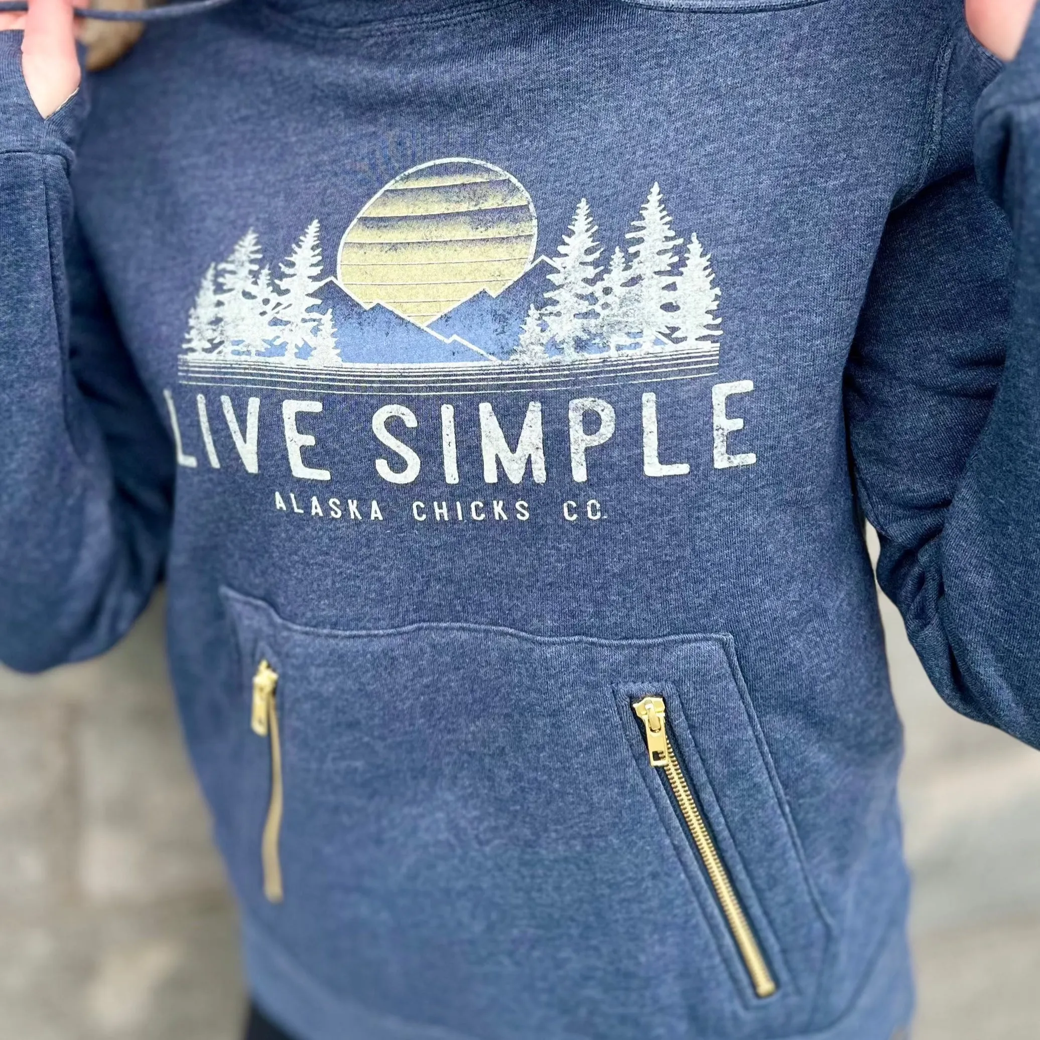 Live Simple Sunset Ninja Hoodie