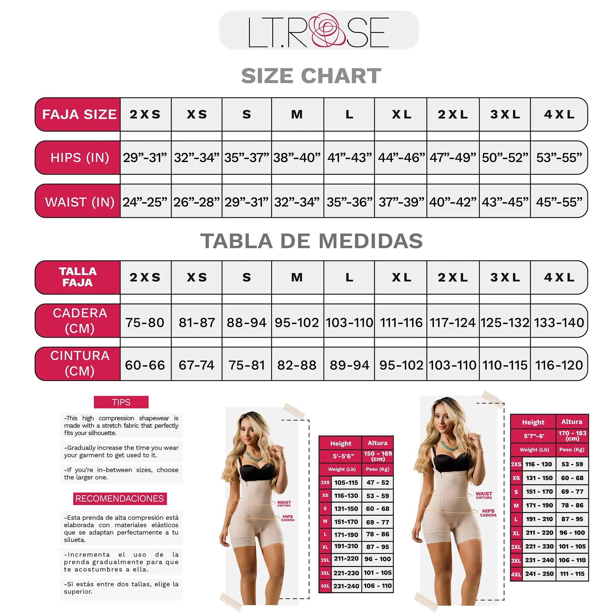 LT.Rose 20828 | Slimming Bodysuit Faja For Women