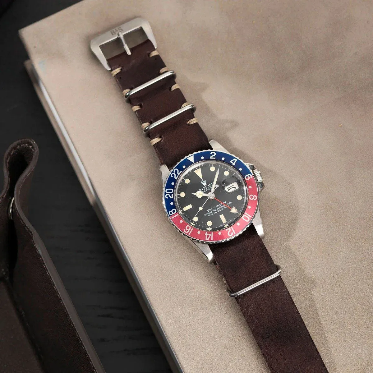 Lumberjack Brown Single Pass Leather Watch Strap