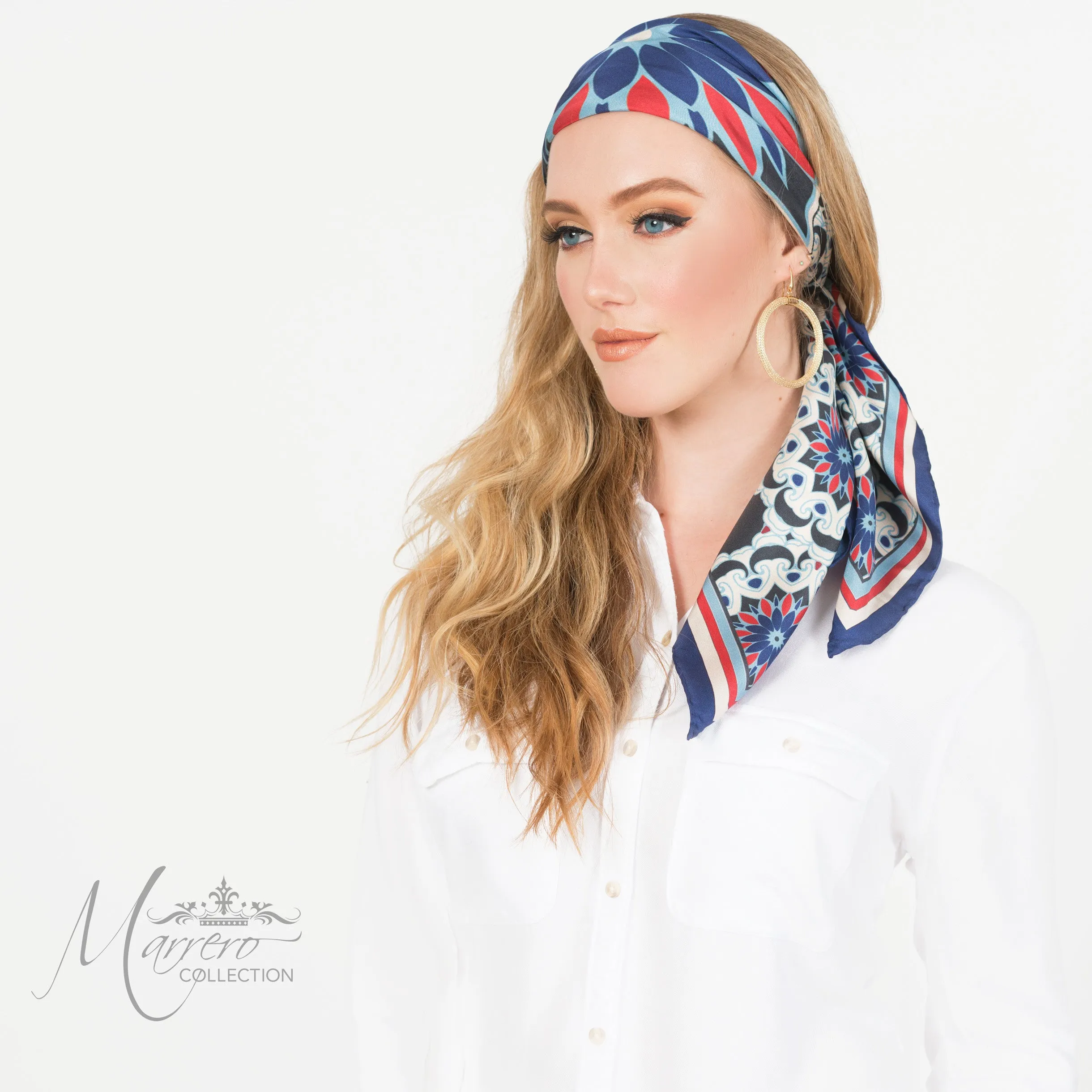 Marrero Collection Sahara Wall Square Silk Scarf