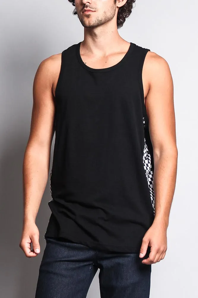 Men's Checkered Side Tank Top