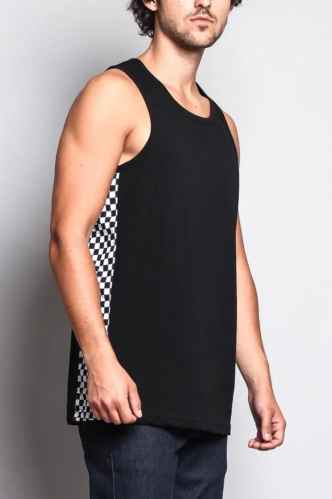 Men's Checkered Side Tank Top