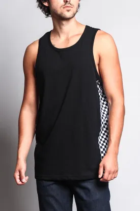 Men's Checkered Side Tank Top