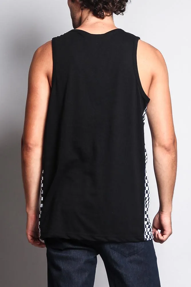 Men's Checkered Side Tank Top