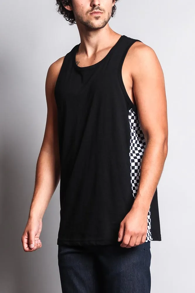 Men's Checkered Side Tank Top