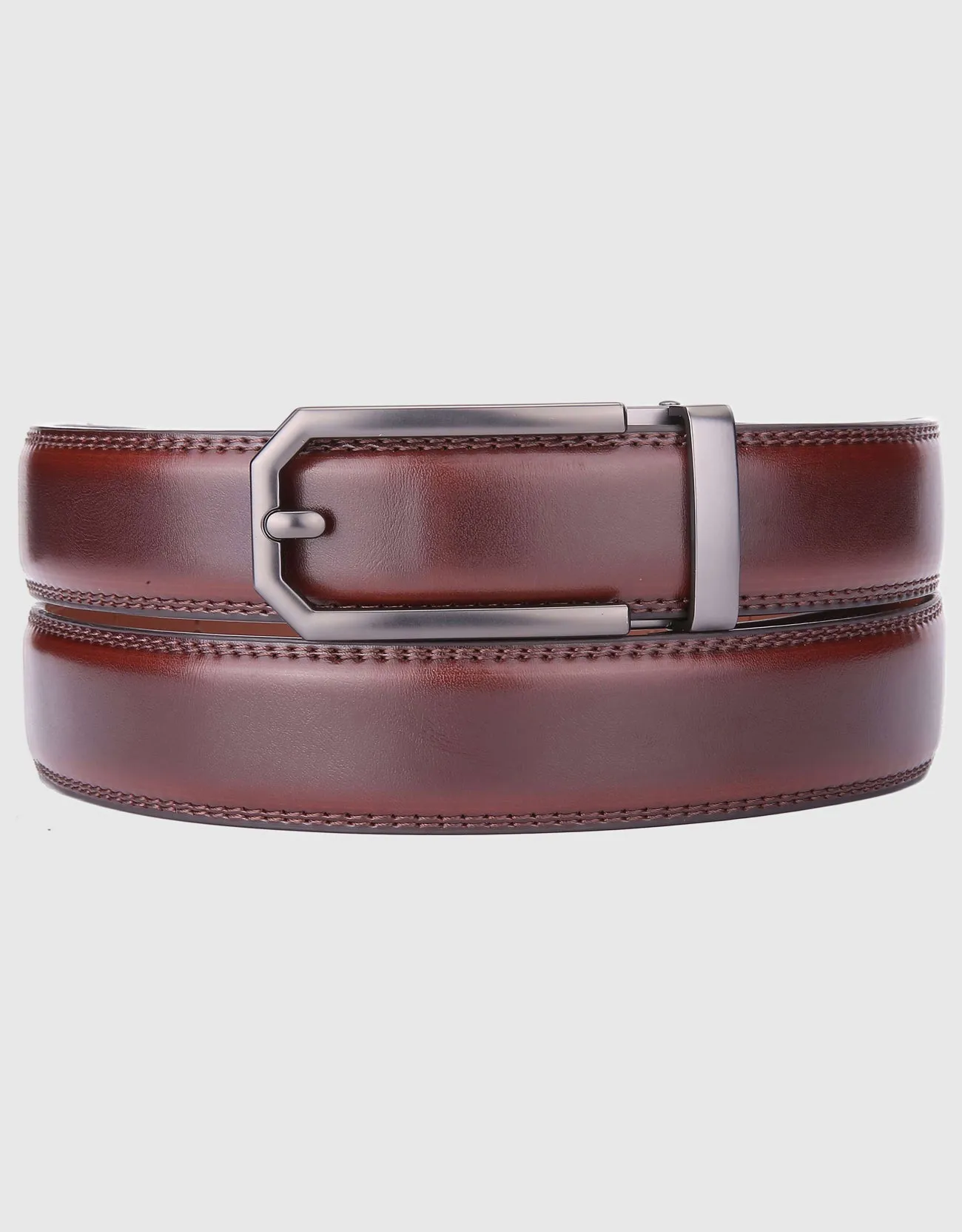 Men's Hollowed Masterwork Leather Ratchet Belt