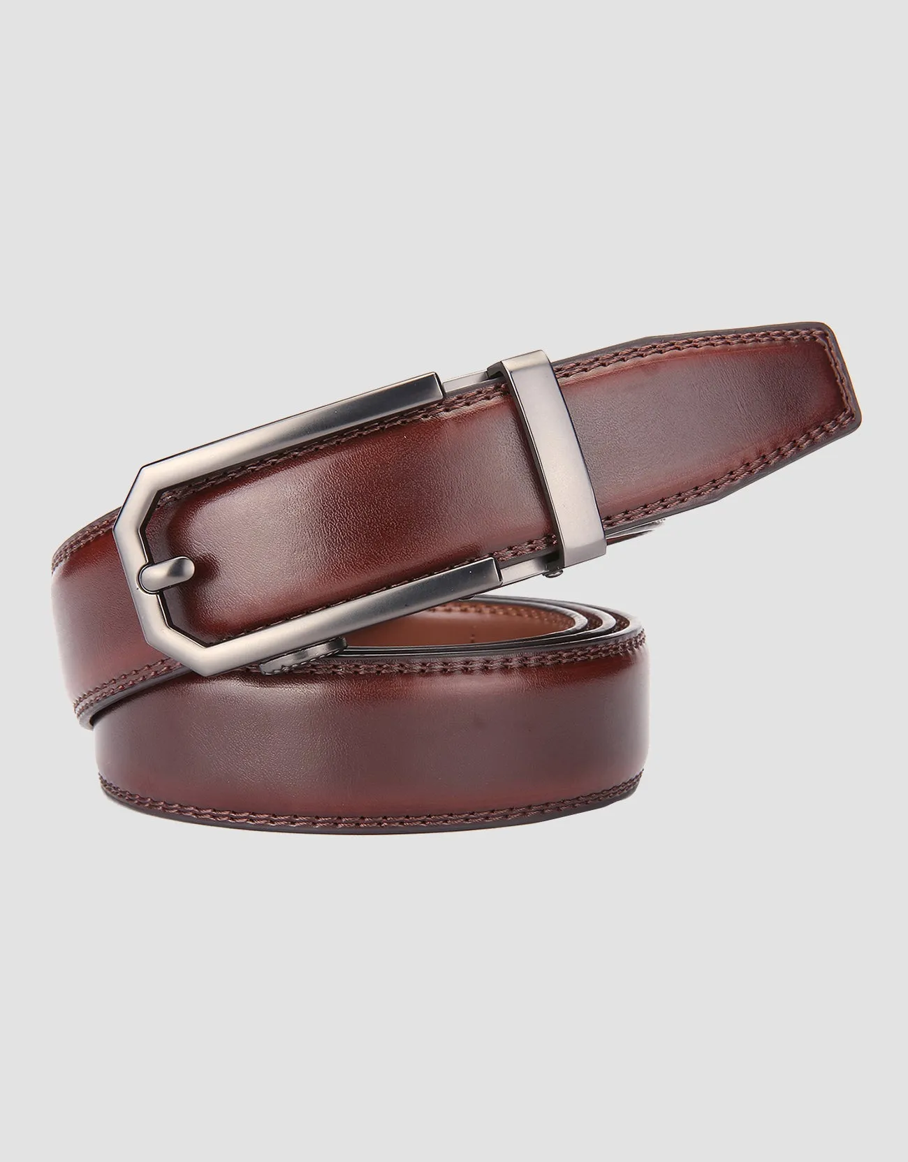 Men's Hollowed Masterwork Leather Ratchet Belt