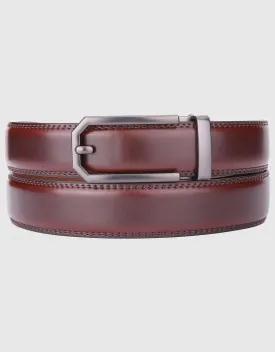 Men's Hollowed Masterwork Leather Ratchet Belt