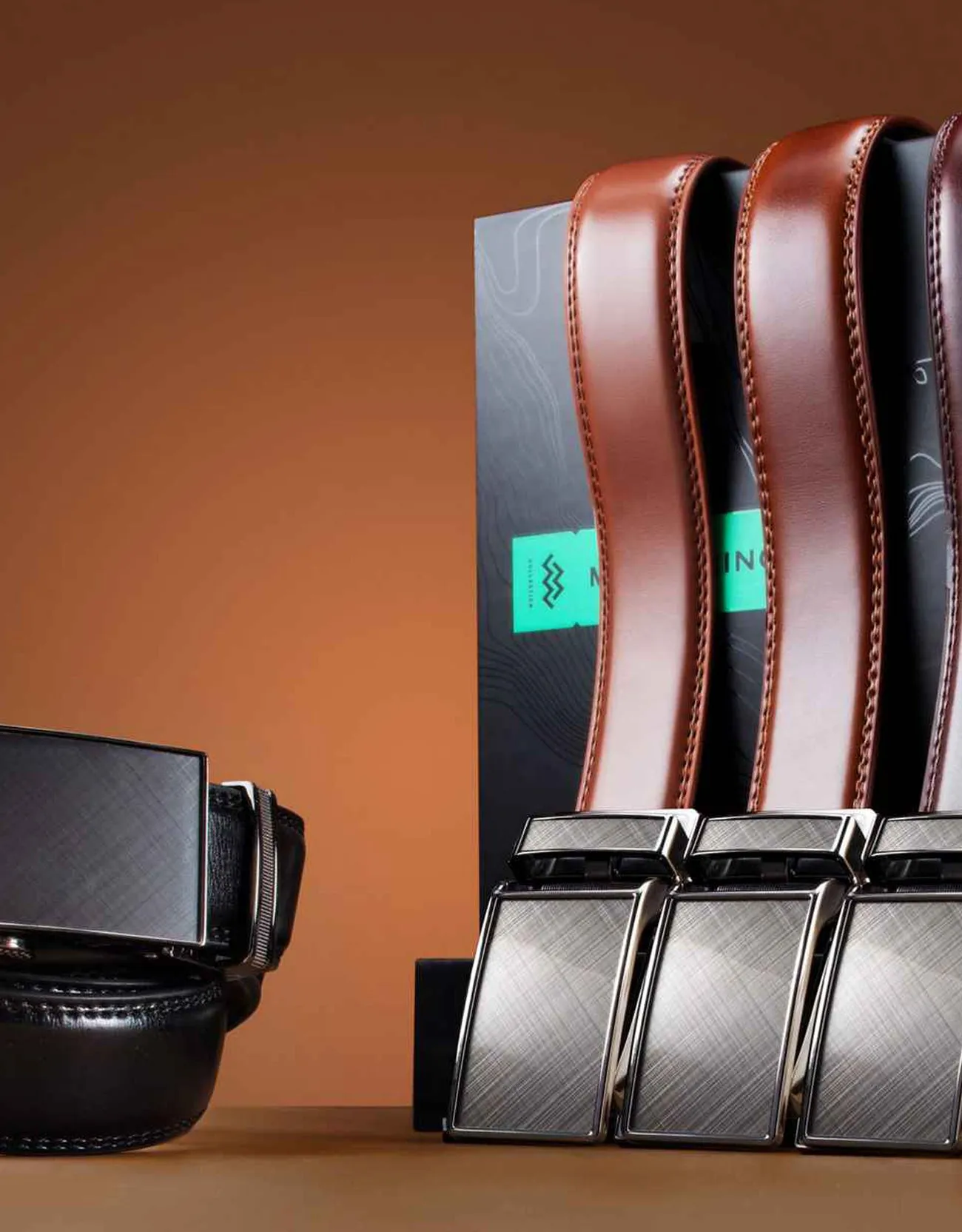 Men's Radiant Design 2 Pack Ratchet Belt