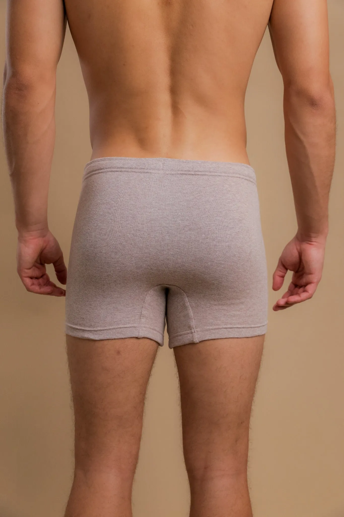 Men's Rib Drawstring Boxer Brief with Fly