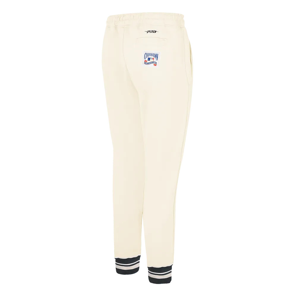 MLB BALTIMORE ORIOLES RETRO CLASSIC WOMEN'S RIB SWEATPANT (EGGSHELL/ BLACK)