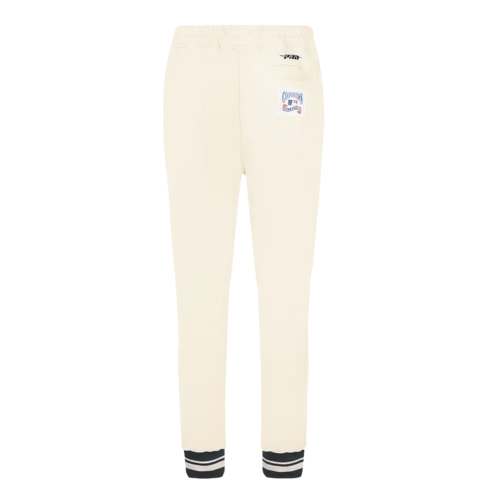 MLB BALTIMORE ORIOLES RETRO CLASSIC WOMEN'S RIB SWEATPANT (EGGSHELL/ BLACK)