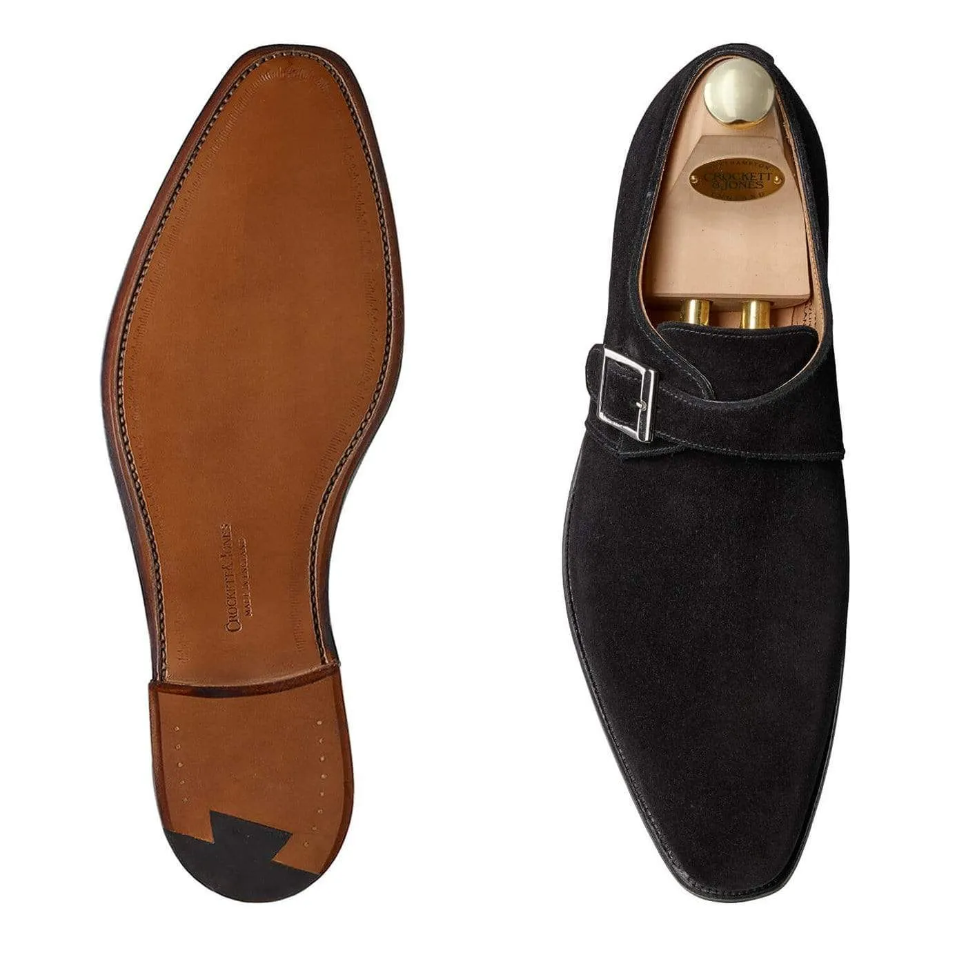 Monkton Black Calf Suede