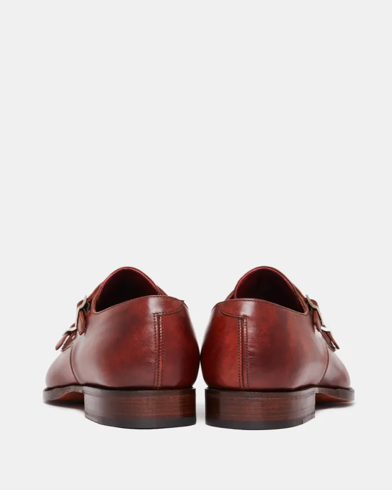 Museum Cognac Double Monk Strap Dress Shoe