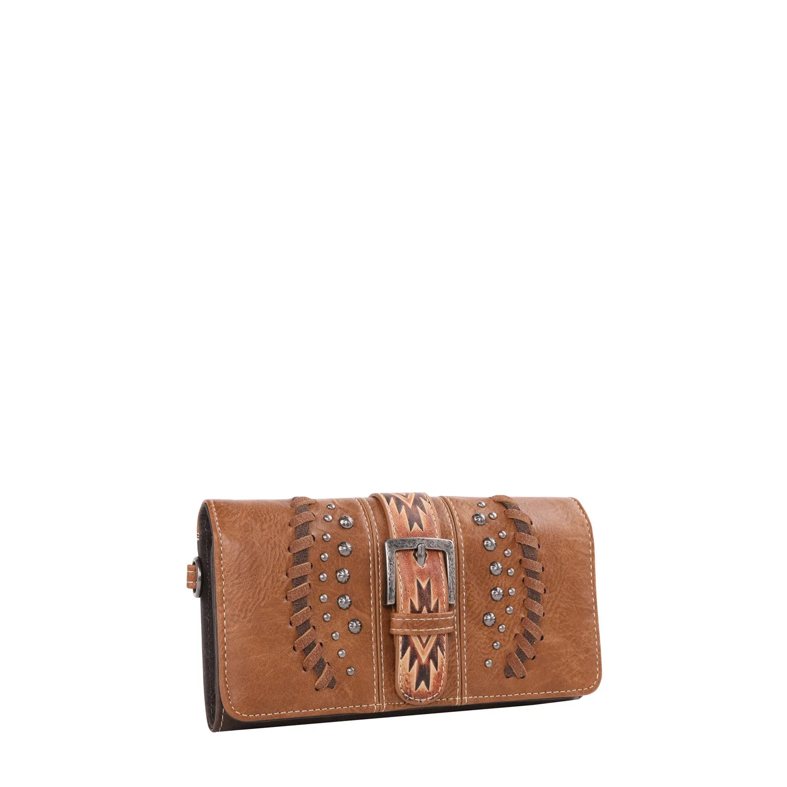 MW1134-W018 Montana West Aztec Buckle Collection Wallet