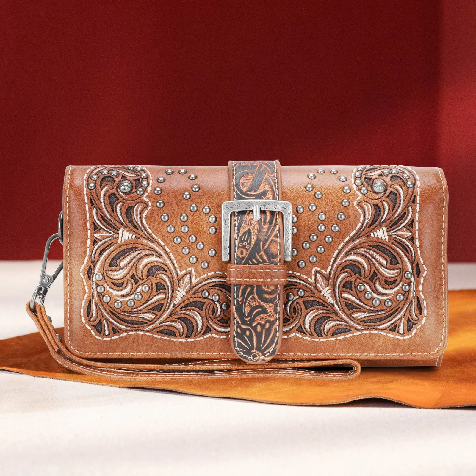 MW1143-W018 Montana West Cut-Out/Buckle Collection Wallet