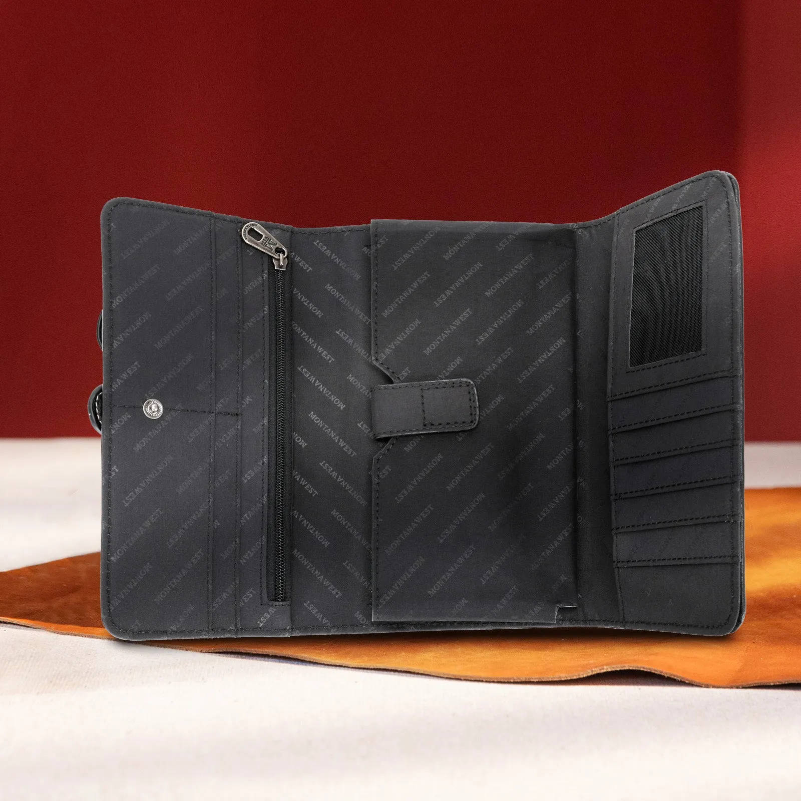 MW1143-W018 Montana West Cut-Out/Buckle Collection Wallet