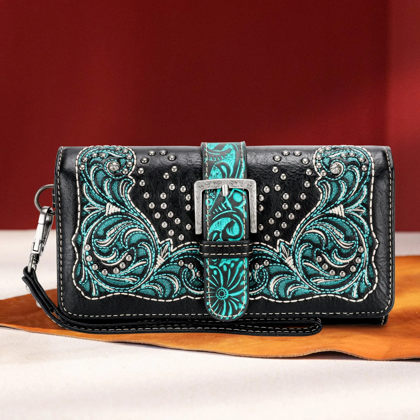 MW1143-W018 Montana West Cut-Out/Buckle Collection Wallet