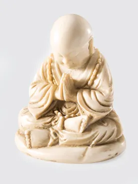 Namaste Praying Buddha Monk Statue