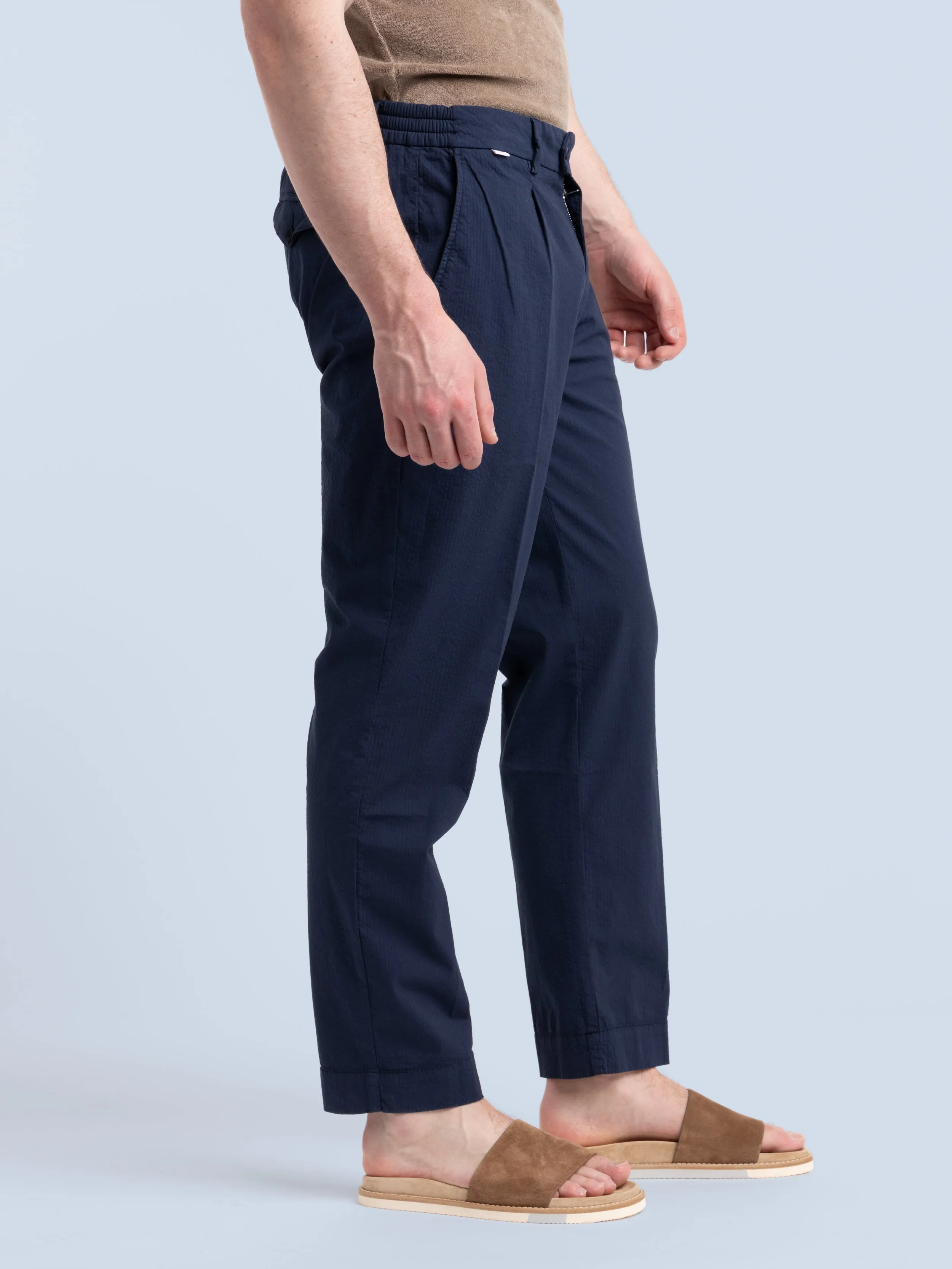 Navy Cotton Weiss Trouser