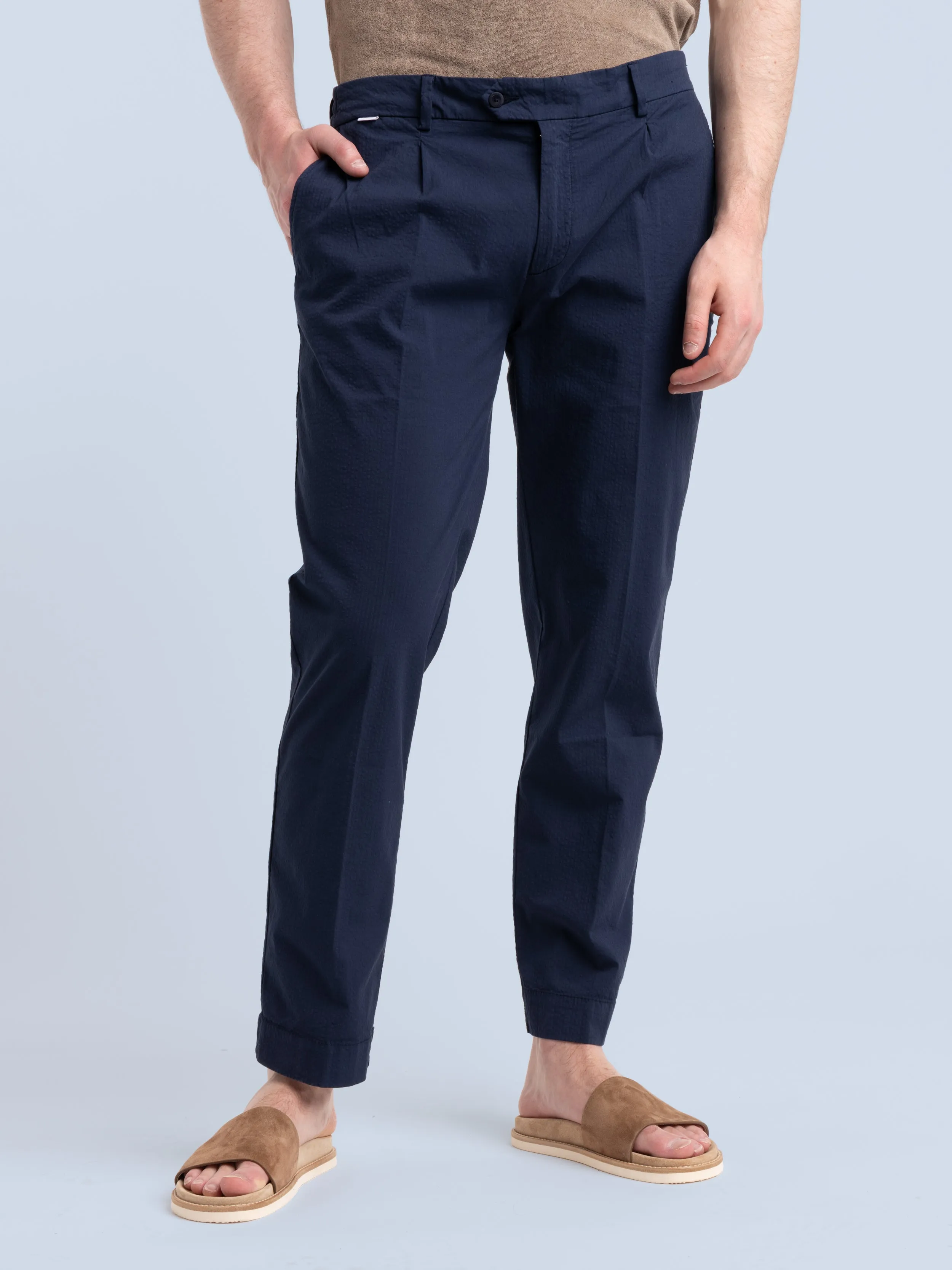 Navy Cotton Weiss Trouser