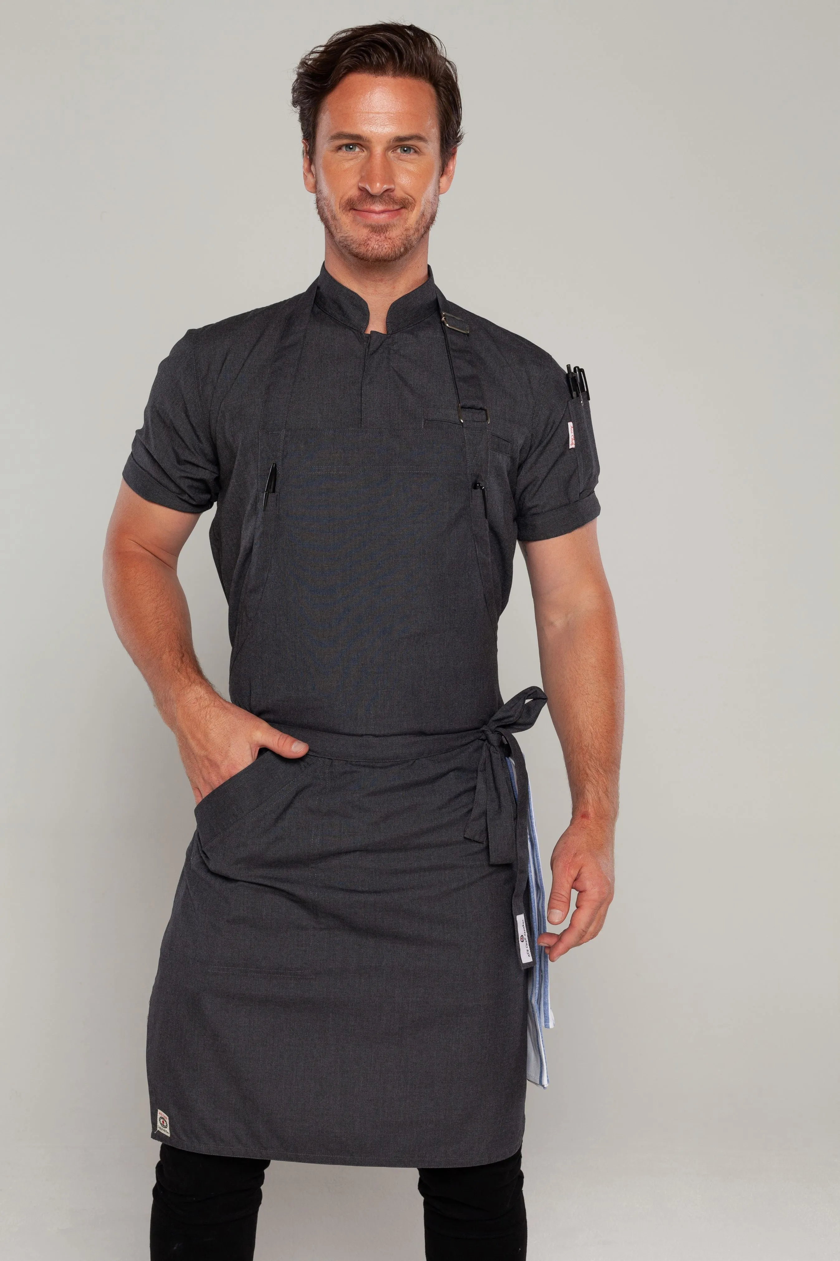 Niche Charcoal Grey bib Chef Apron one size