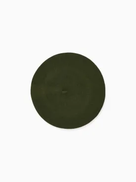 Olive Green Kids Wool Beret