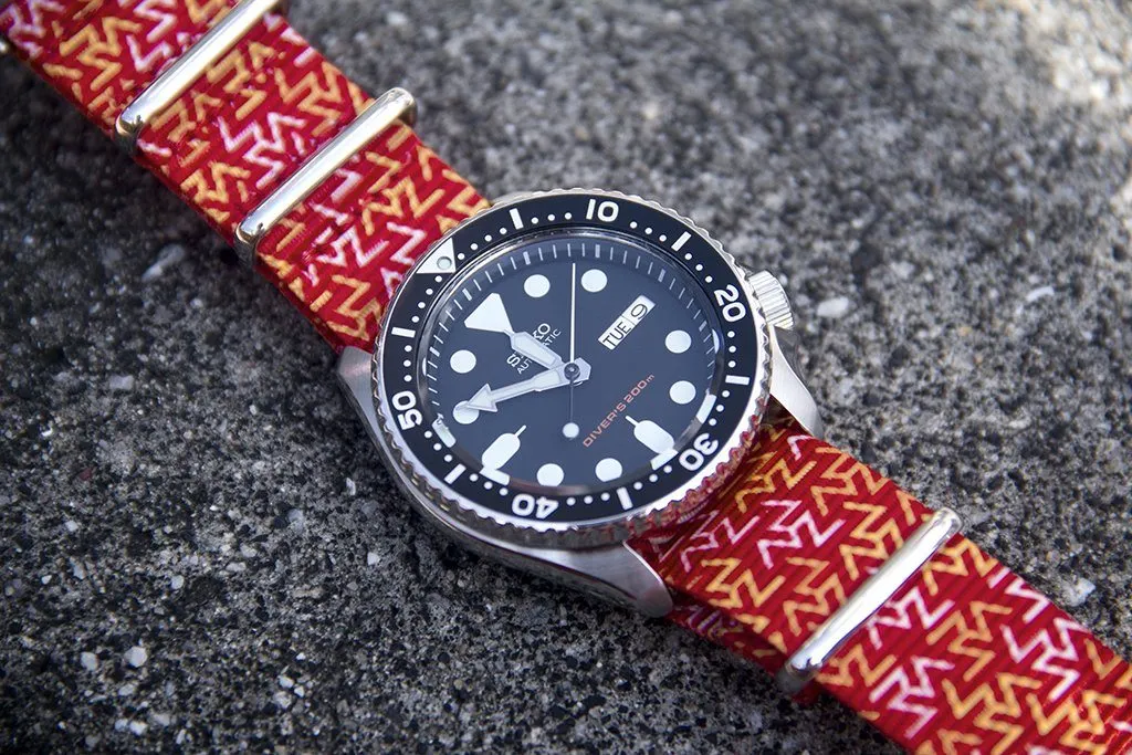 Orange Tangy Graphic Watch Strap