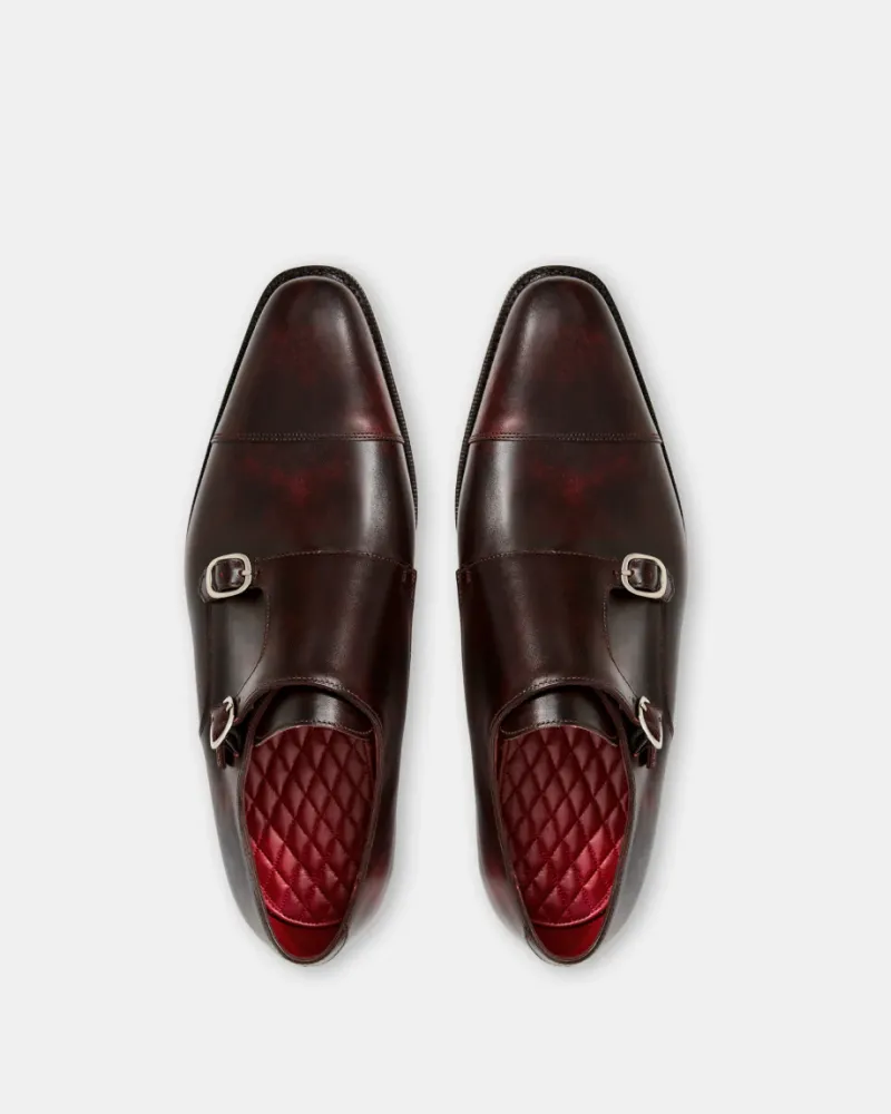 Oxblood Double Monk Strap Dress Shoe