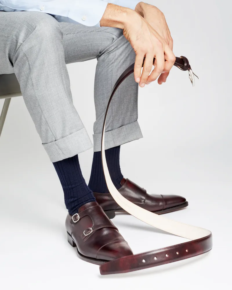 Oxblood Double Monk Strap Dress Shoe