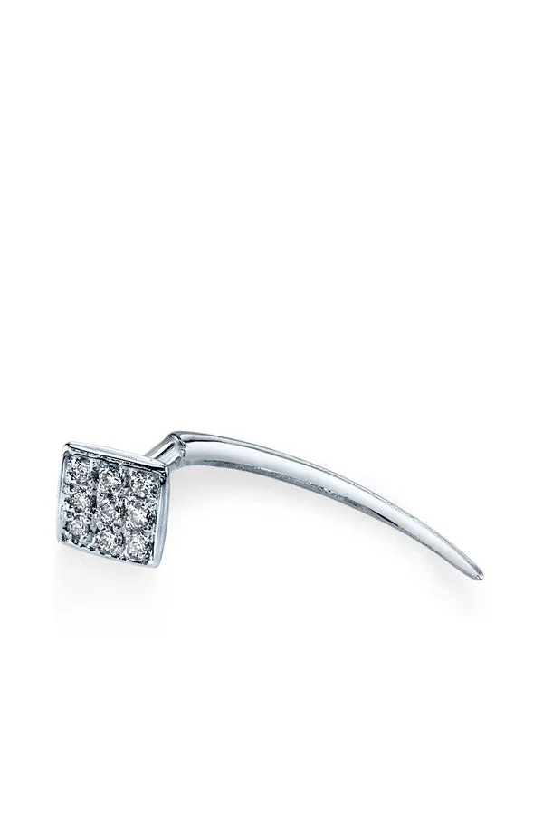 Pave Square Infinite Tusk Earring (Sold Out)