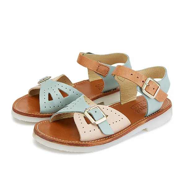 Pearl Kids Sandal Multi-Block Pale Leather