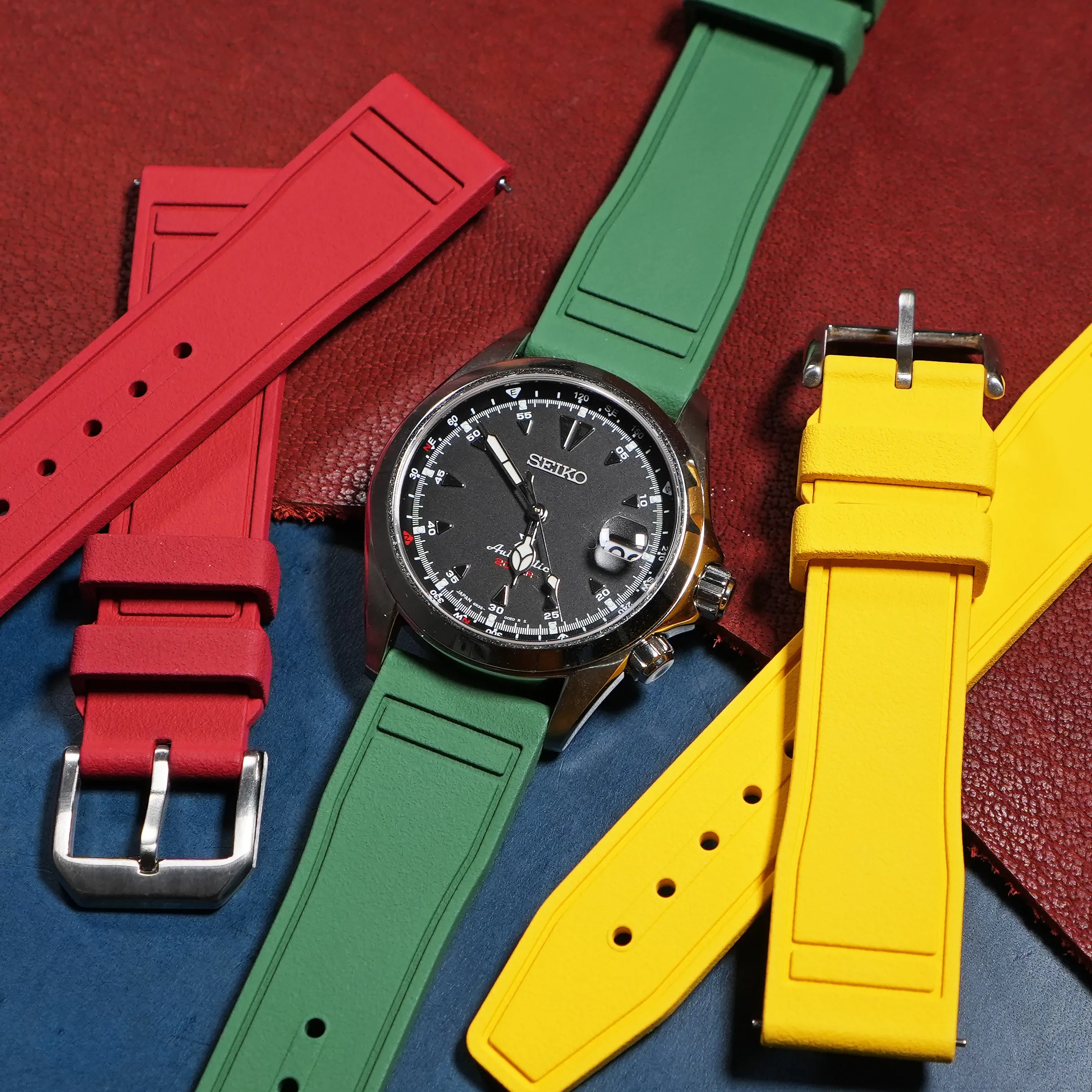 Pilot FKM Rubber Strap in Green