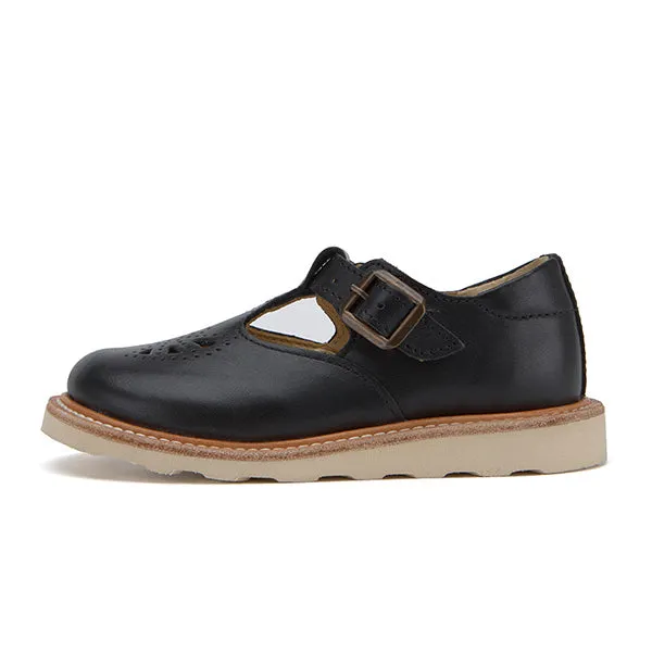 Rosie T-Bar Kids Shoe Black Leather