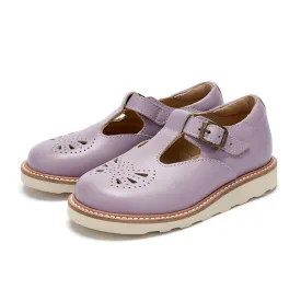 Rosie T-Bar Kids Shoe Lilac Leather